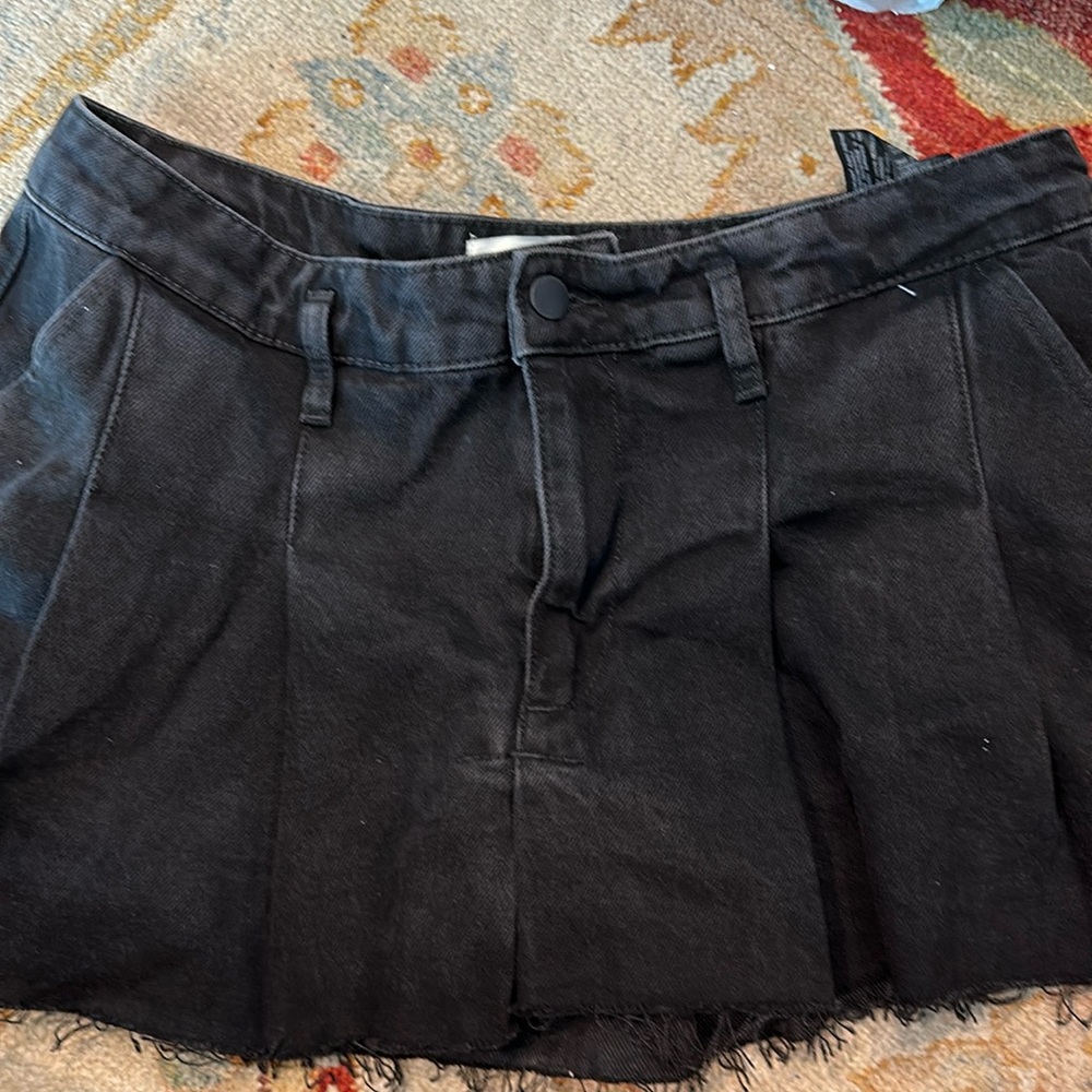 Zara black denim skirt-L